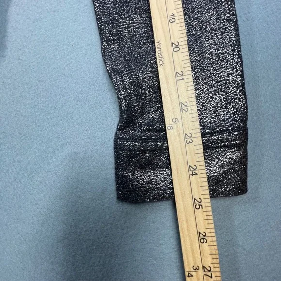 Express Blue Denim Jacket Metallic Silver Sleeves Womens Medium - Picture 7 of 7